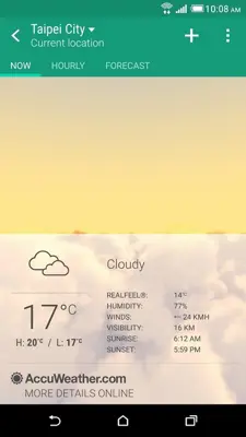 HTC Weather android App screenshot 2